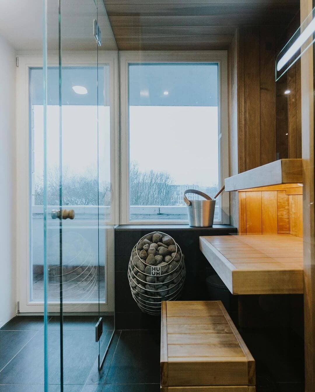 HUUM DROP Electric Sauna Heater 6kW - Installed View