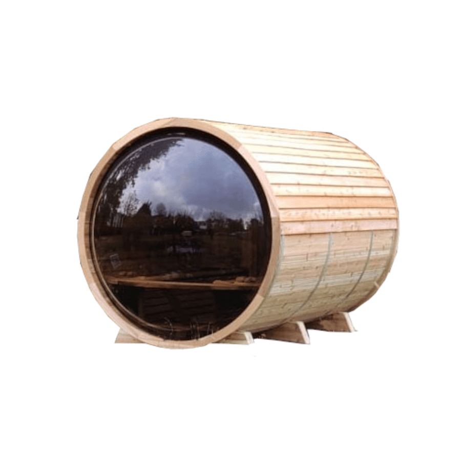 Panoramic Barrel Sauna w/Porch - Image 1